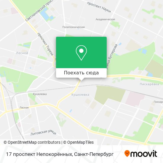 Карта 17 проспект Непокорённых
