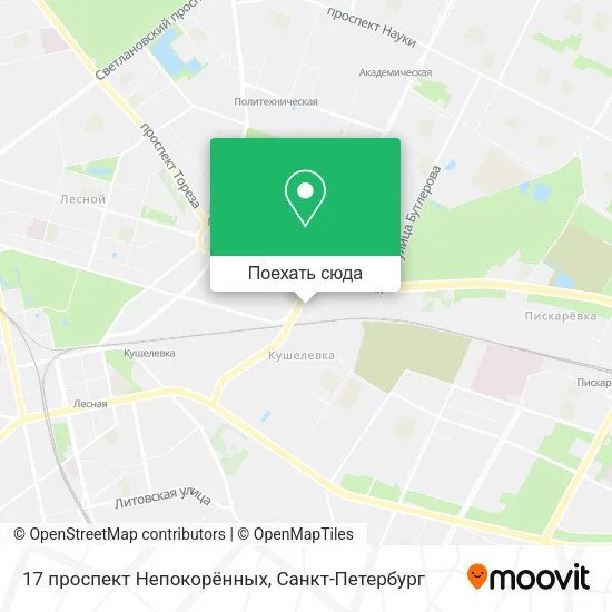 Карта 17 проспект Непокорённых