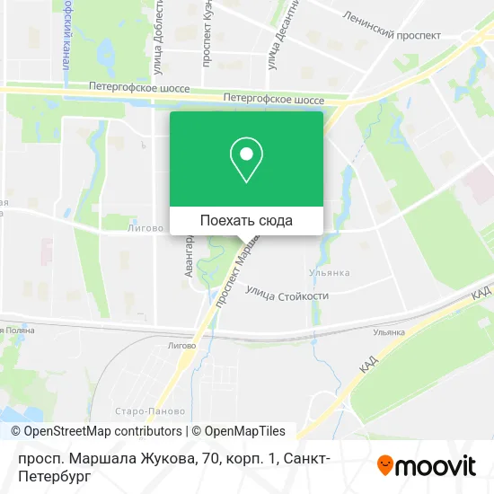 Карта просп. Маршала Жукова, 70, корп. 1