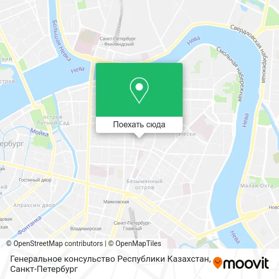 Карта Генеральное консульство Республики Казахстан