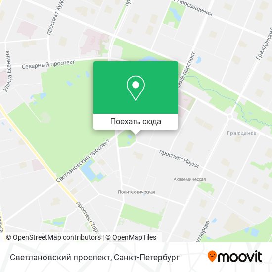 Карта Светлановский проспект