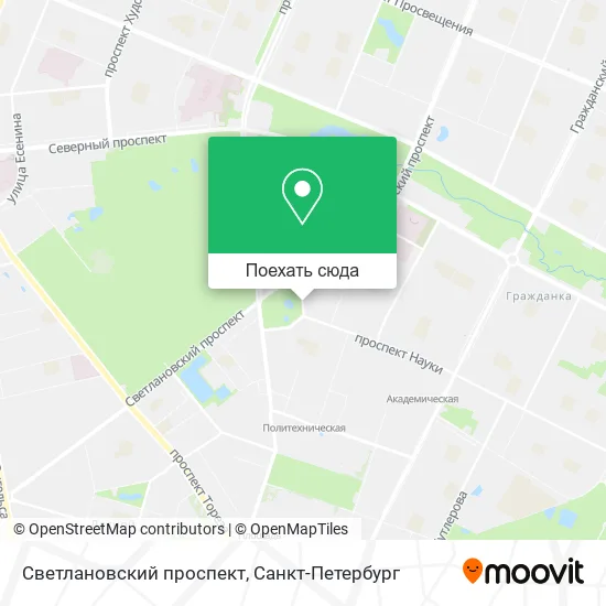 Карта Светлановский проспект
