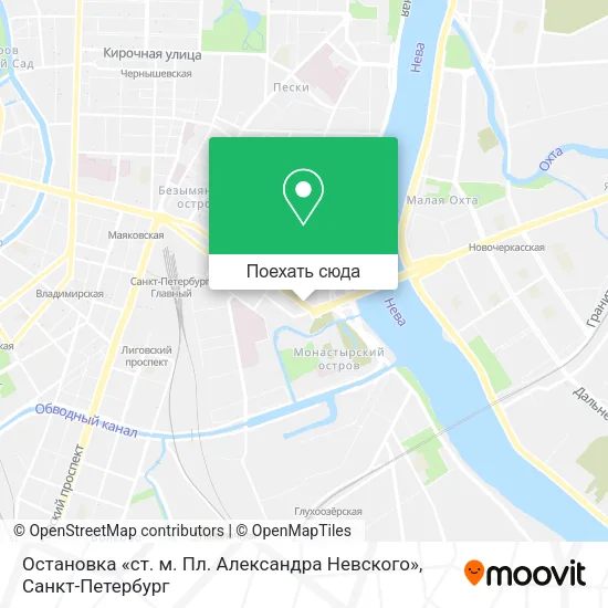 Карта Остановка «ст. м. Пл. Александра Невского»