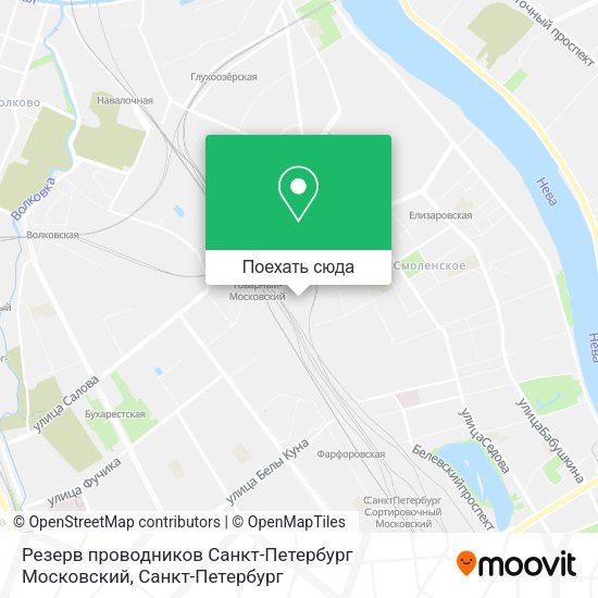 Карта Резерв проводников Санкт-Петербург Московский