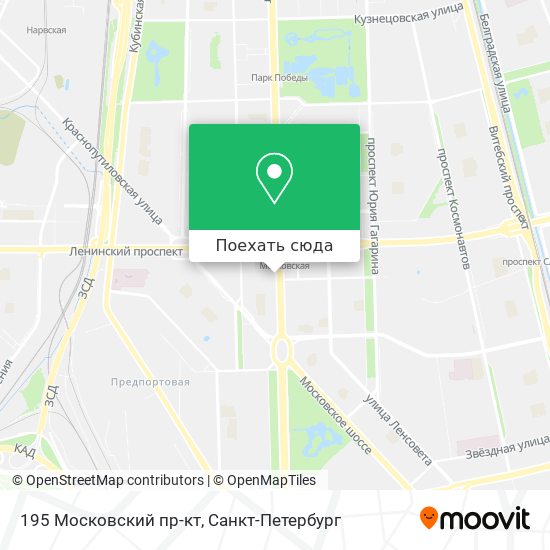 Карта 195 Московский пр-кт