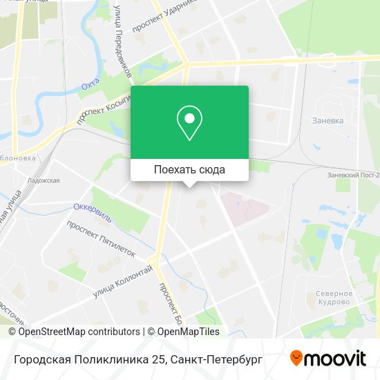 Карта Городская Поликлиника 25