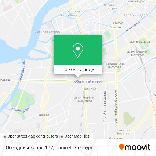 Карта Обводный канал 177
