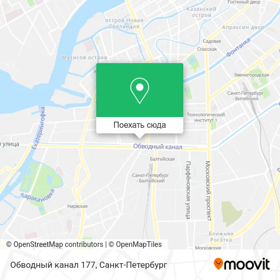 Карта Обводный канал 177