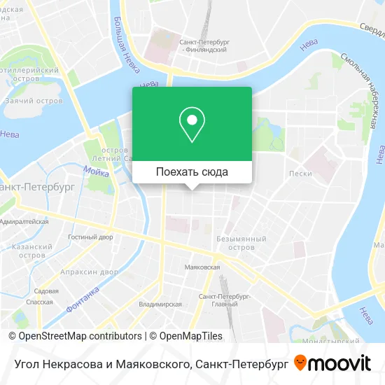 Карта Угол Некрасова и Маяковского