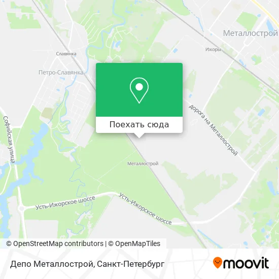 Карта Депо Металлострой