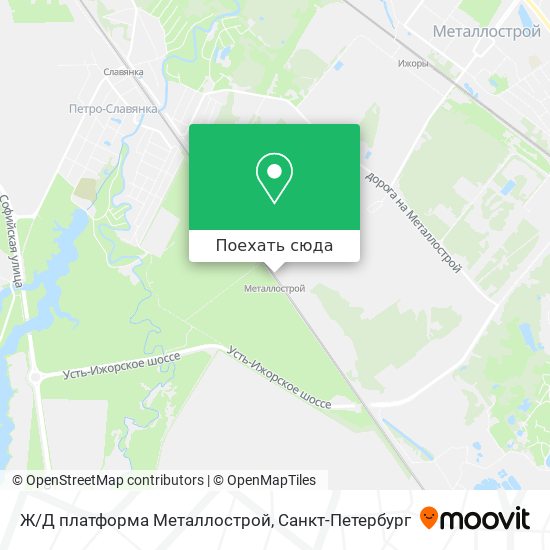 Карта Ж/Д платформа Металлострой
