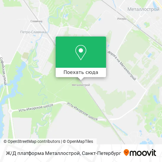 Карта Ж/Д платформа Металлострой