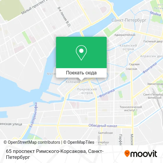 Карта 65 проспект Римского-Корсакова