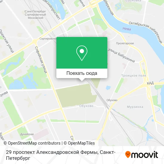 Карта 29 проспект Александровской Фермы