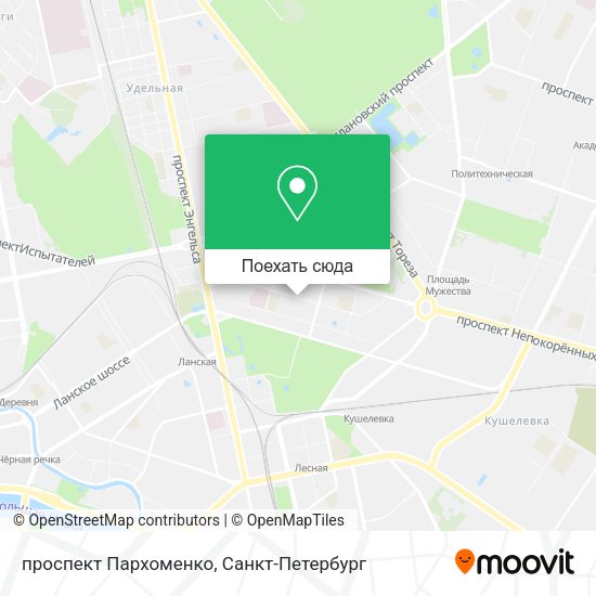 Карта проспект Пархоменко
