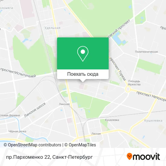 Карта пр.Пархоменко 22