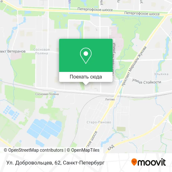 Карта Ул. Добровольцев, 62