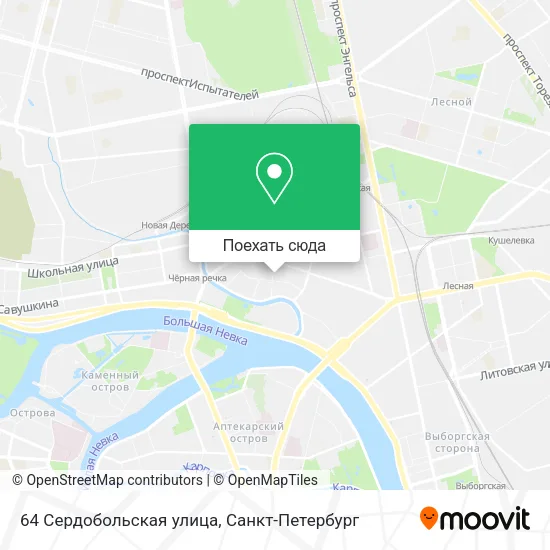 Карта 64 Сердобольская улица