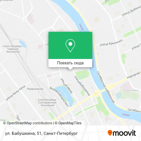 Карта ул. Бабушкина, 51