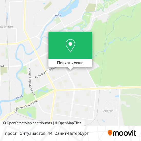 Карта просп. Энтузиастов, 44