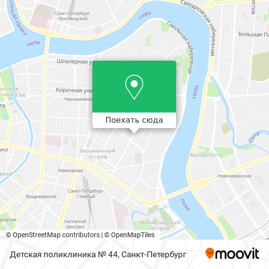 Карта Детская поликлиника № 44