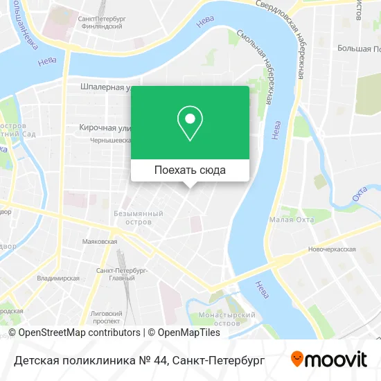 Карта Детская поликлиника № 44