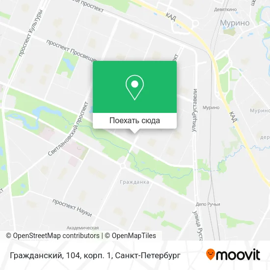 Карта Гражданский, 104, корп. 1