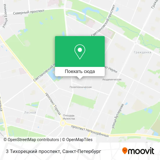 Карта 3 Тихорецкий проспект