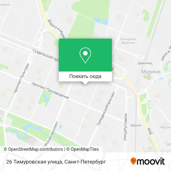 Карта 26 Тимуровская улица