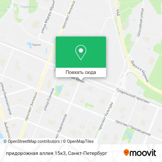 Карта придорожная аллея 15к3