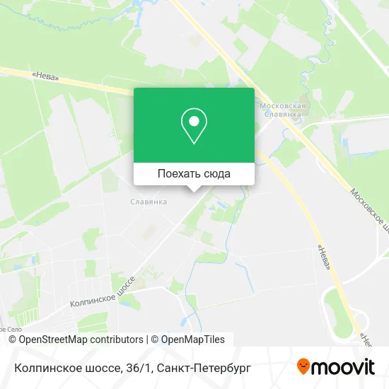 Карта Колпинское шоссе, 36/1