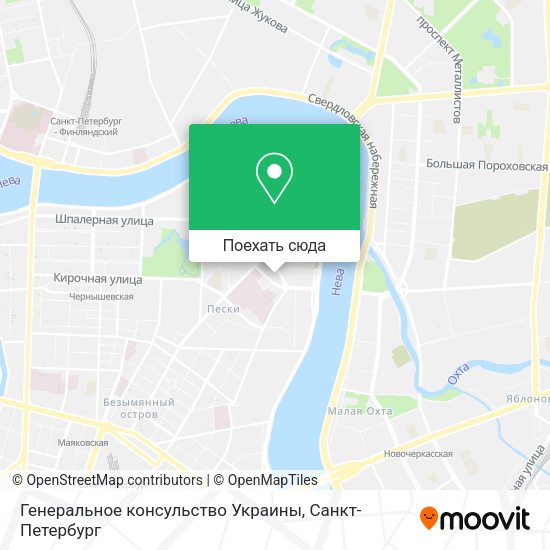 Карта Генеральное консульство Украины