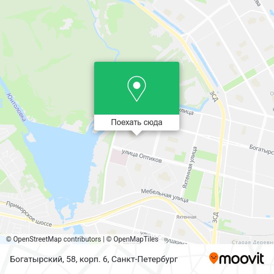 Карта Богатырский, 58, корп. 6