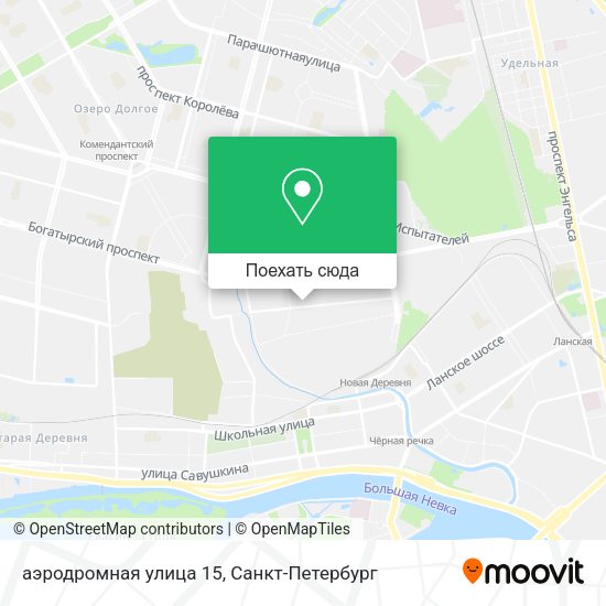 Карта аэродромная улица 15