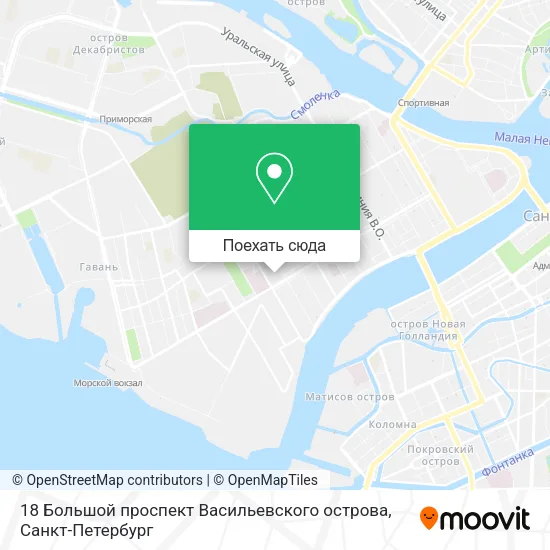 Карта 18 Большой проспект Васильевского острова
