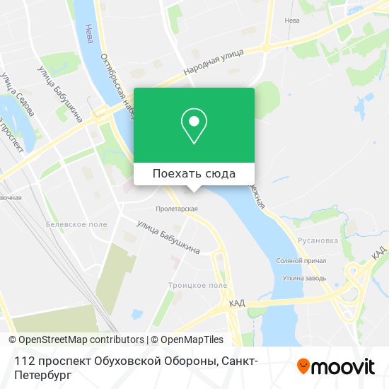 Карта 112 проспект Обуховской Обороны