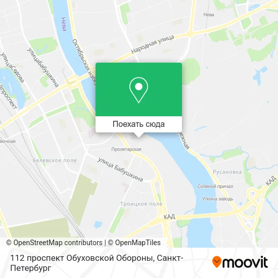 Карта 112 проспект Обуховской Обороны