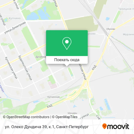 Карта ул. Олеко Дундича 39, к.1