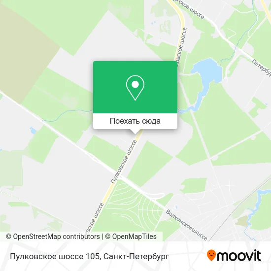 Карта Пулковское шоссе 105