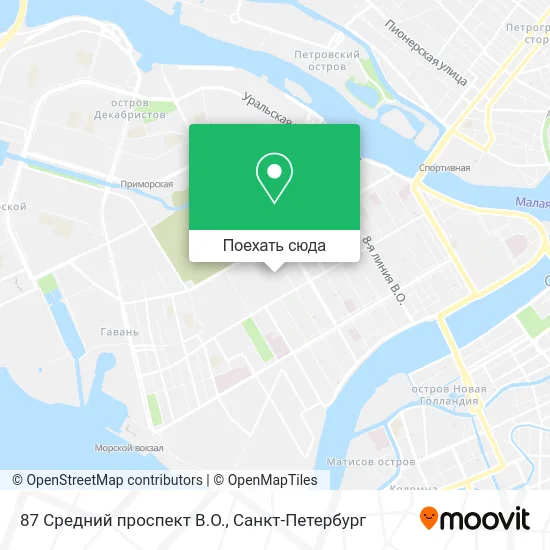Карта 87 Средний проспект В.О.