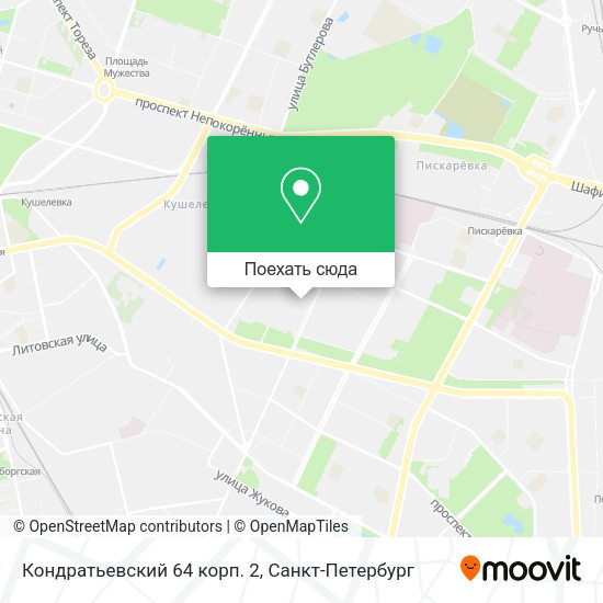 Карта Кондратьевский 64 корп. 2