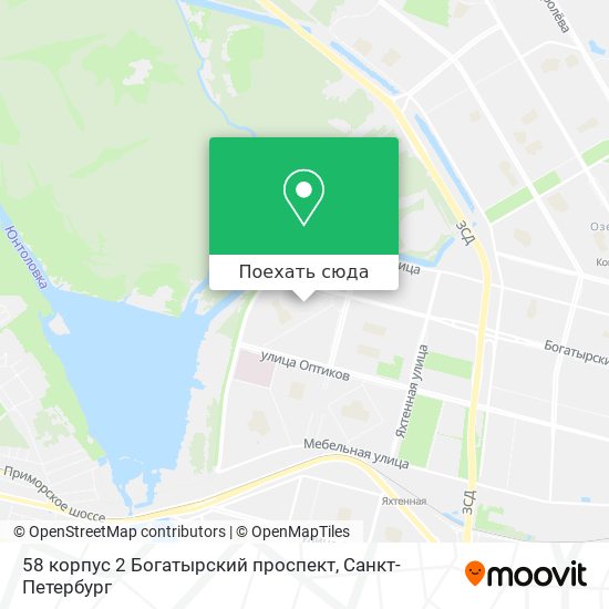 Карта 58 корпус 2 Богатырский проспект