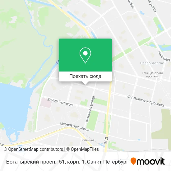 Карта Богатырский просп., 51, корп. 1