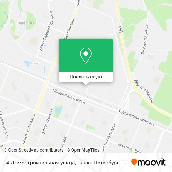 Карта 4 Домостроительная улица