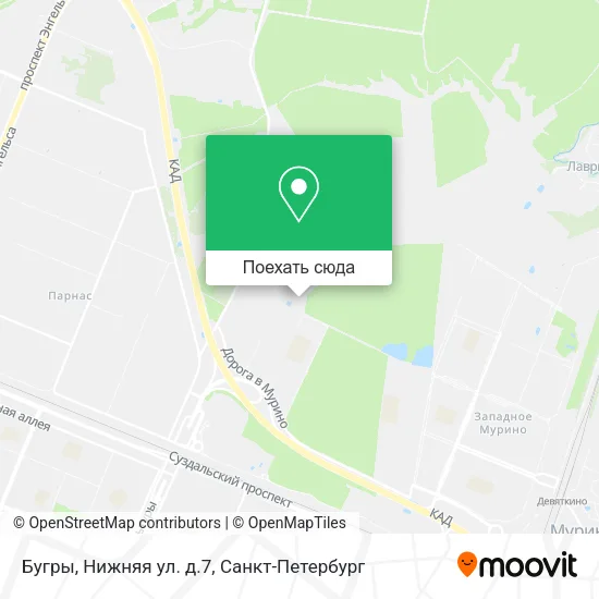 Карта Бугры, Нижняя ул. д.7