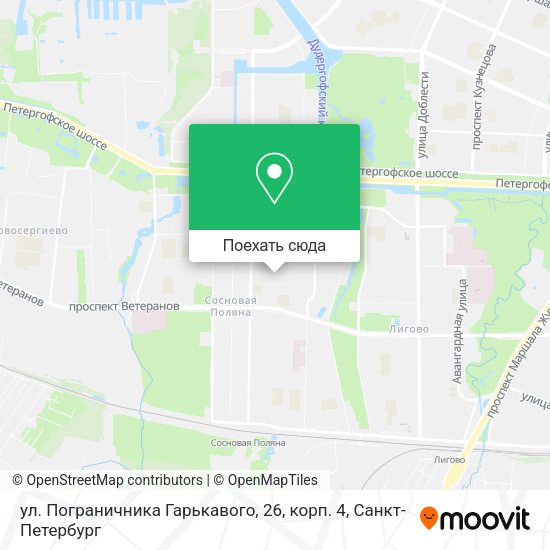 Карта ул. Пограничника Гарькавого, 26, корп. 4