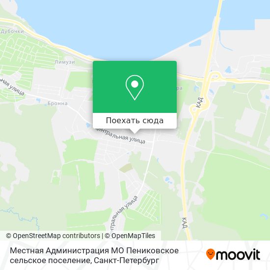 Карта Местная Администрация МО Пениковское сельское поселение