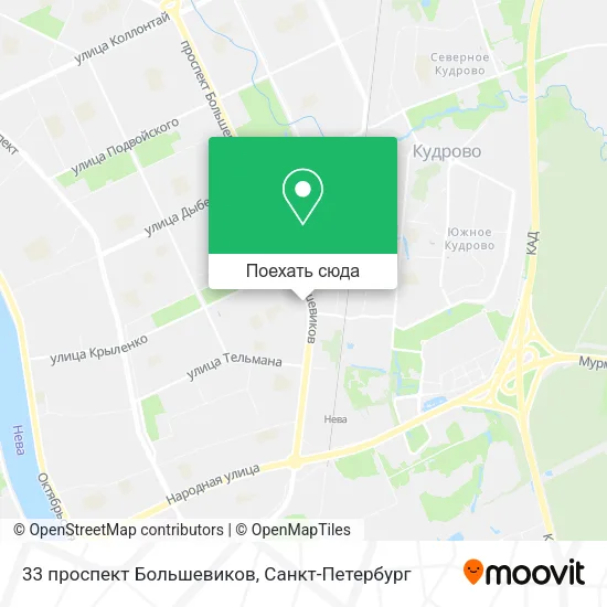 Карта 33 проспект Большевиков