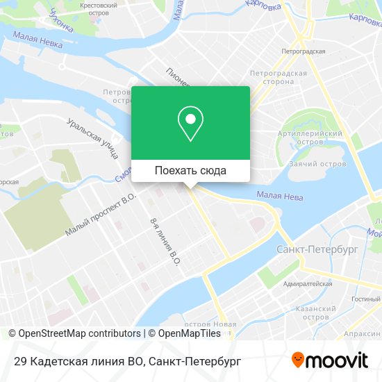Карта 29 Кадетская линия ВО