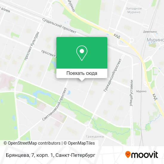 Карта Брянцева, 7, корп. 1